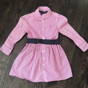 Pink Ralph Lauren Pink Pinstripe Dress